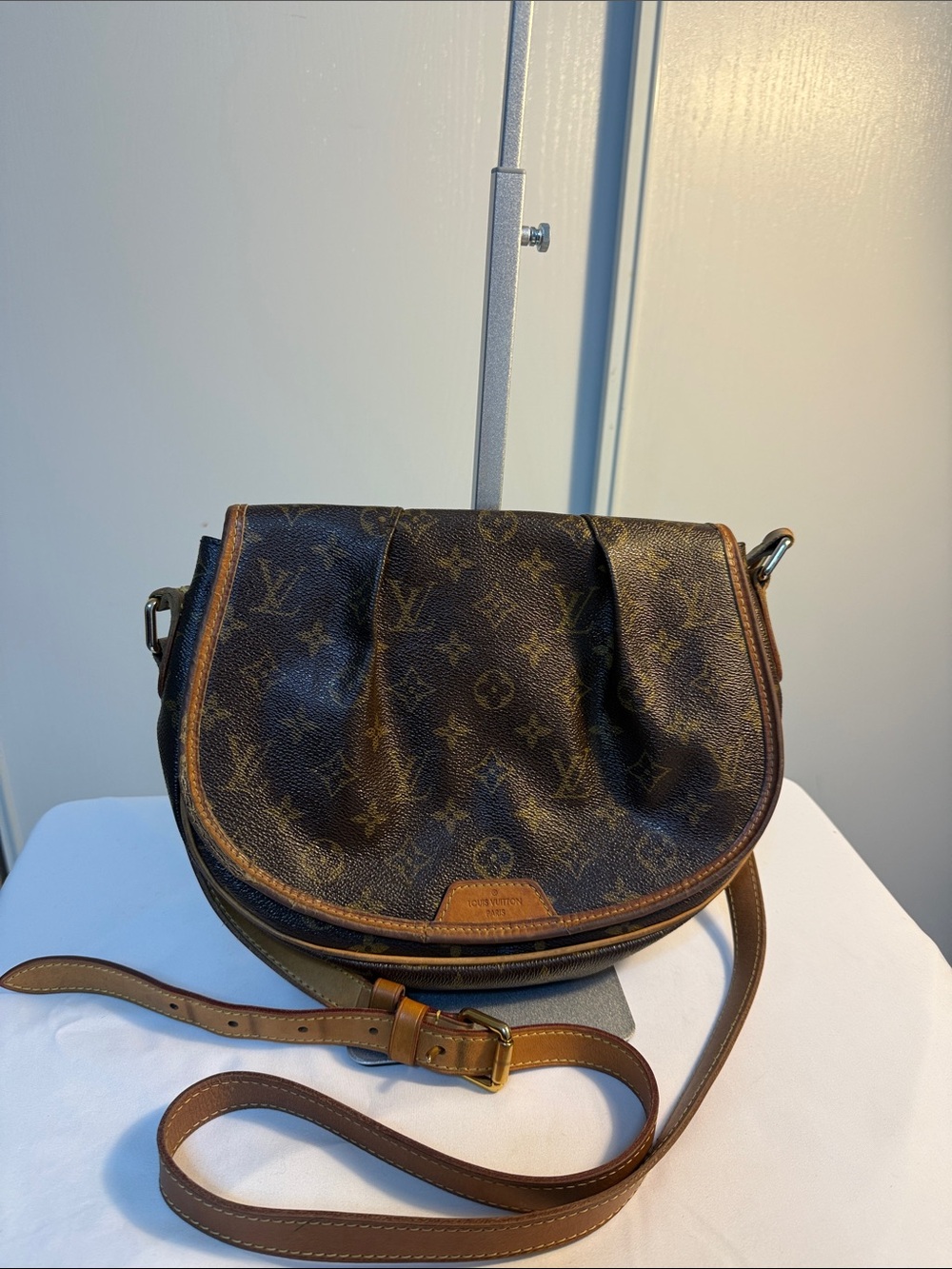 Project Louis Vuitton Brown Menilmantant Monogram Crossbody with Tan Trim